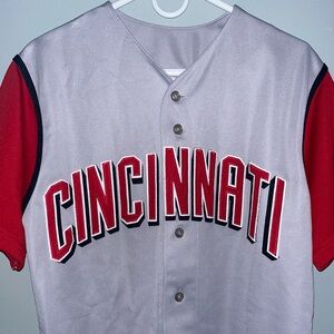 Ken Griffey Jr. Throwback Cincinnati Reds #30 Majestic Baseball Jersey Medium